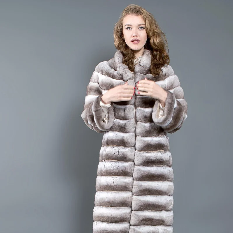 Luxury Chinchilla Fur Coat for women