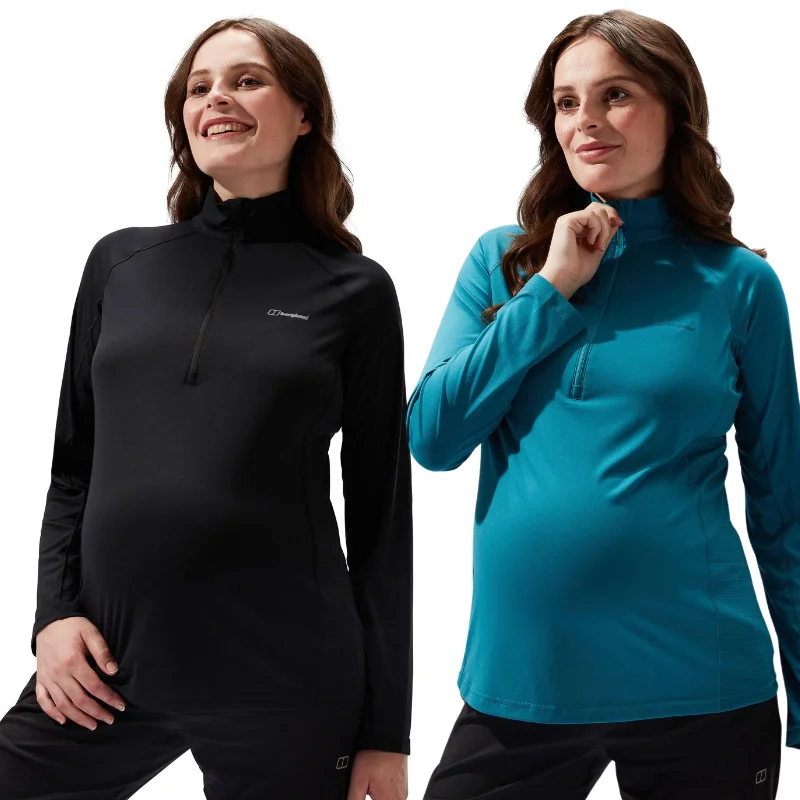 women's t-shirts casual wear -Berghaus Womens 24/7 Maternity Tech Long Sleeve T-Shirt