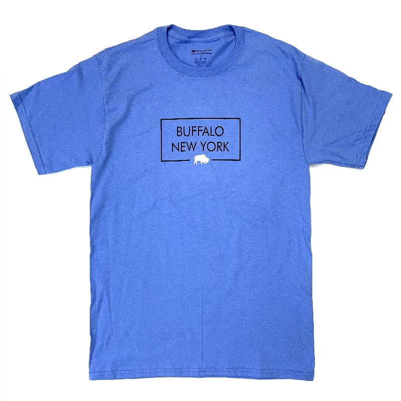 women's t-shirts for travel -BFLO Champion Light Blue T-Shirt