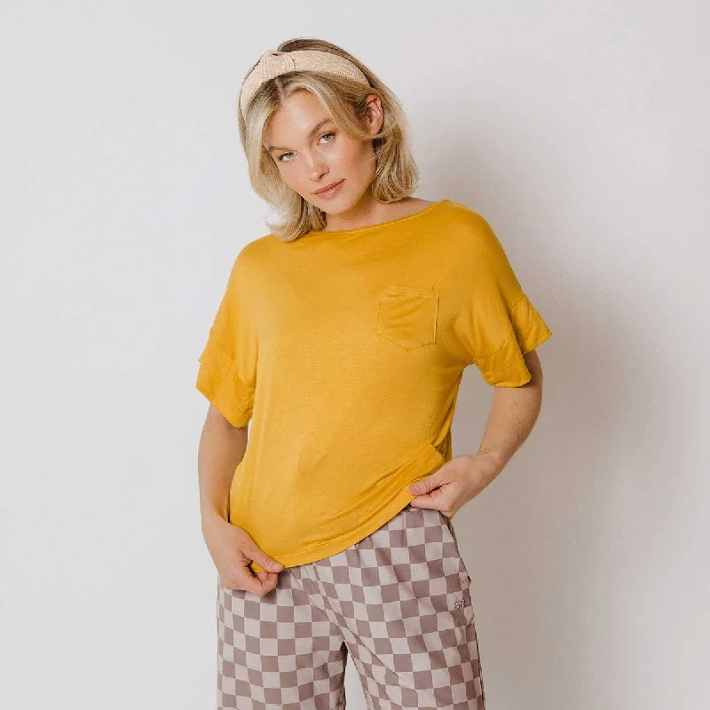 Boxy Tee, Mustard