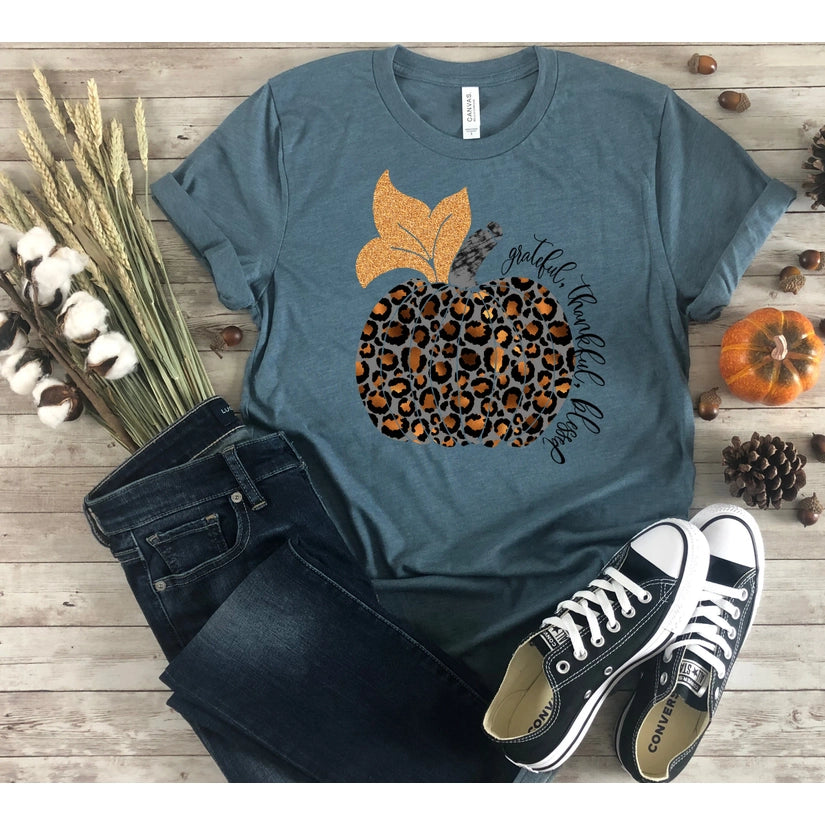 Cheetah "Thankful, Grateful & Blessed" T-shirt