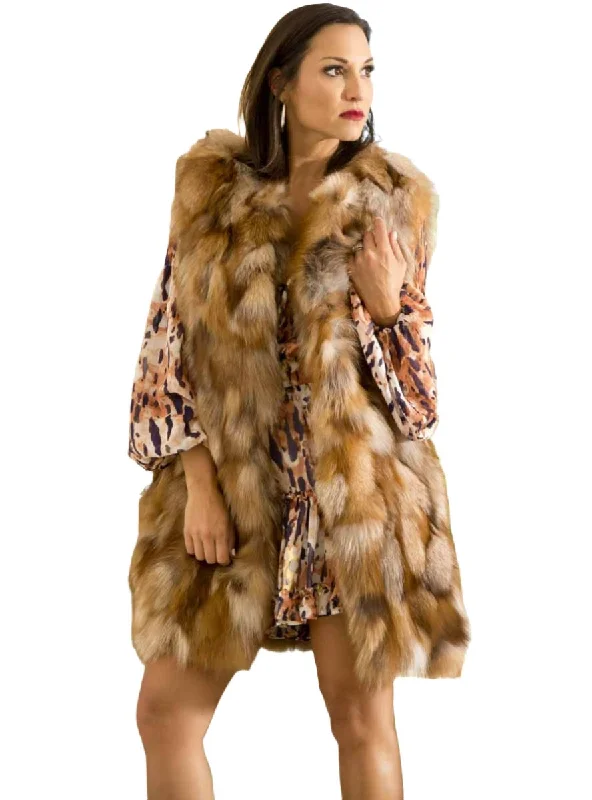 Crystal Fox Fur Vest