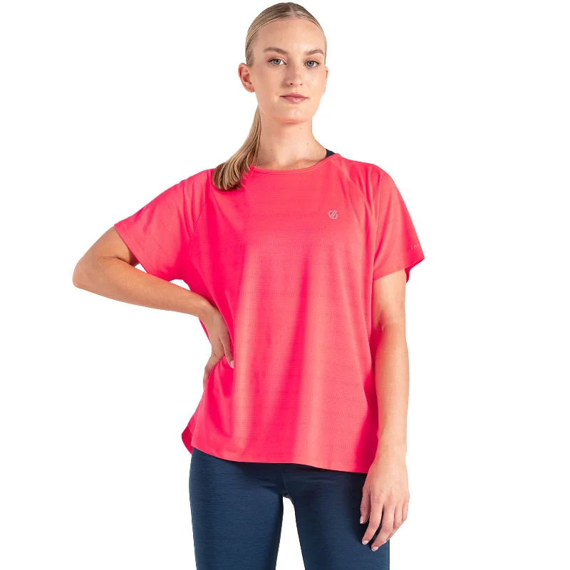 women's t-shirts classic -Dare 2b Womens Gravitate Short Sleeve T-Shirt - Neon Pink