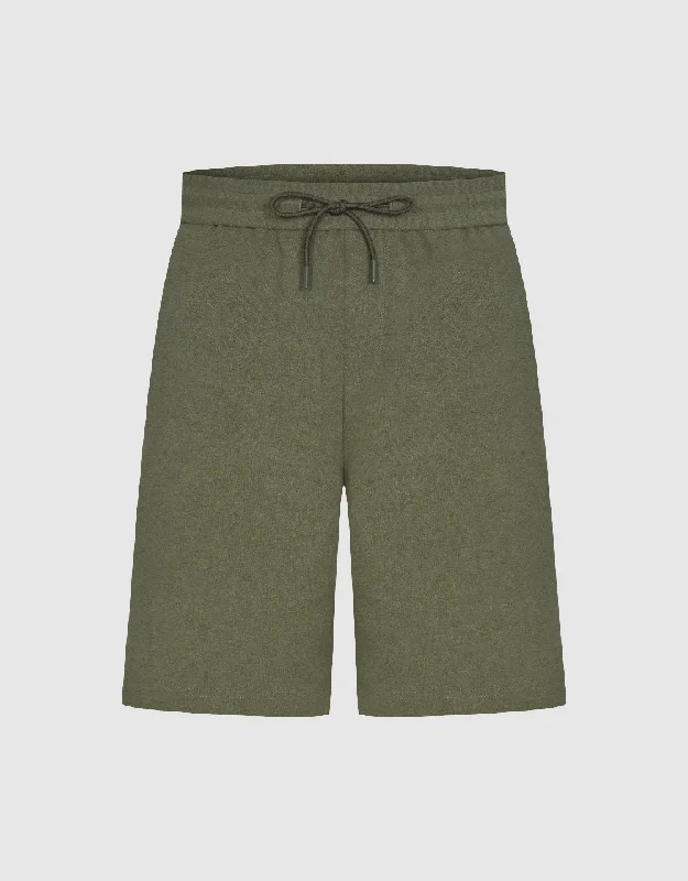 Draw String Waist Knitted Shorts