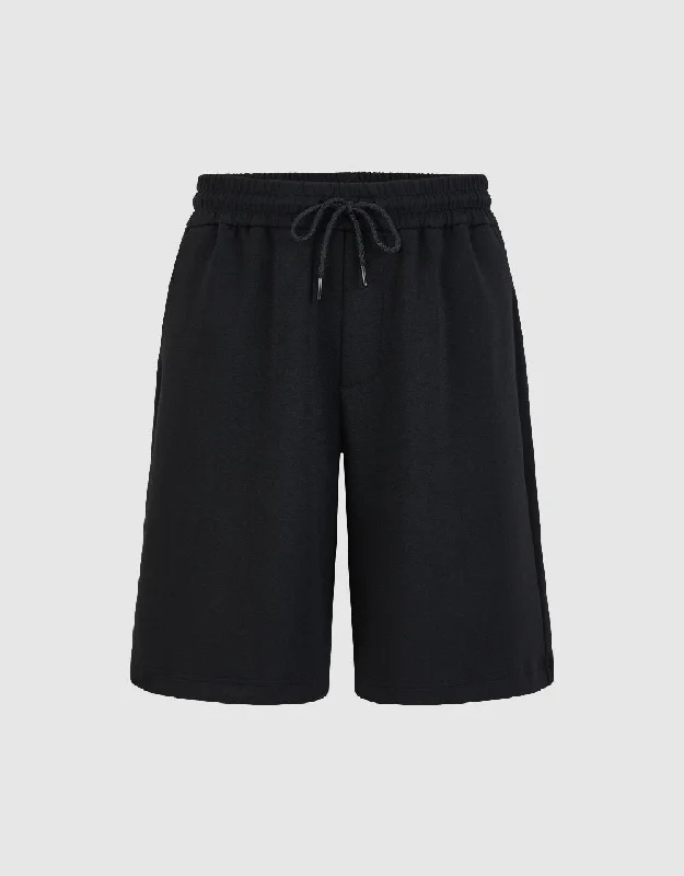 Drawstring Waist Loose Shorts