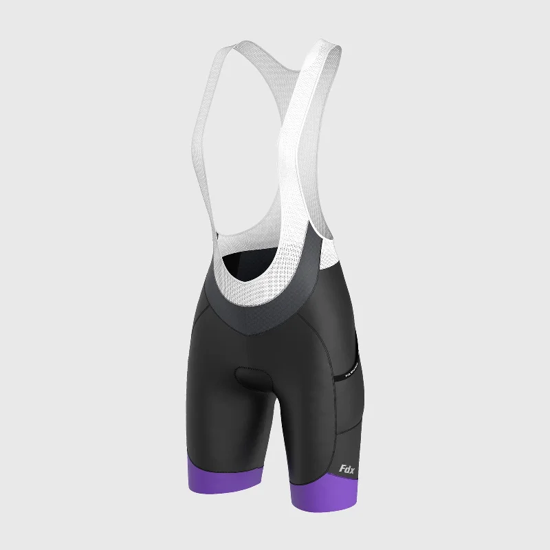 Fdx Essential Purple Women's & Girl's Summer Cycling Cargo Bib Shorts