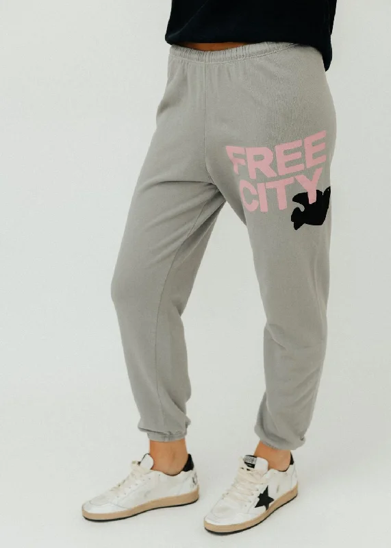 FREECITY Large Sweatpant in Silver Cloud