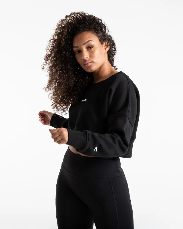 Johnson Cropped Sweatshirt - Black