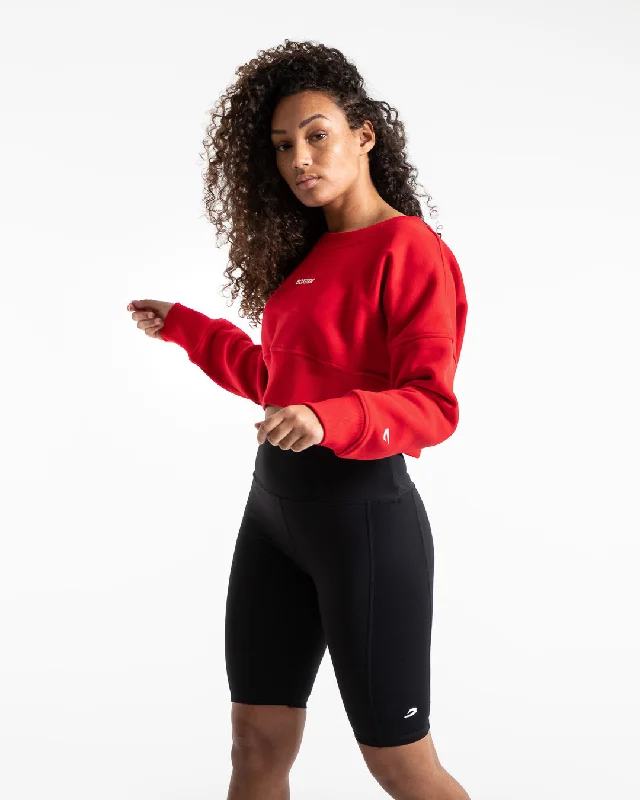 Johnson Cropped Sweatshirt - Red