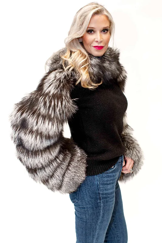 Just the Sleeves Full Skin Fox Fur Bolero Jacket