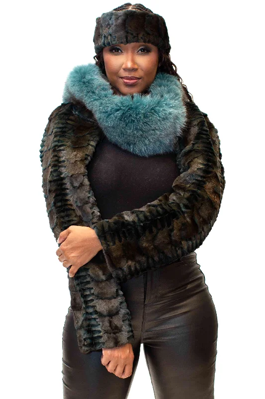 Just the Sleeves Sheared Mink Fur Bolero Jacket