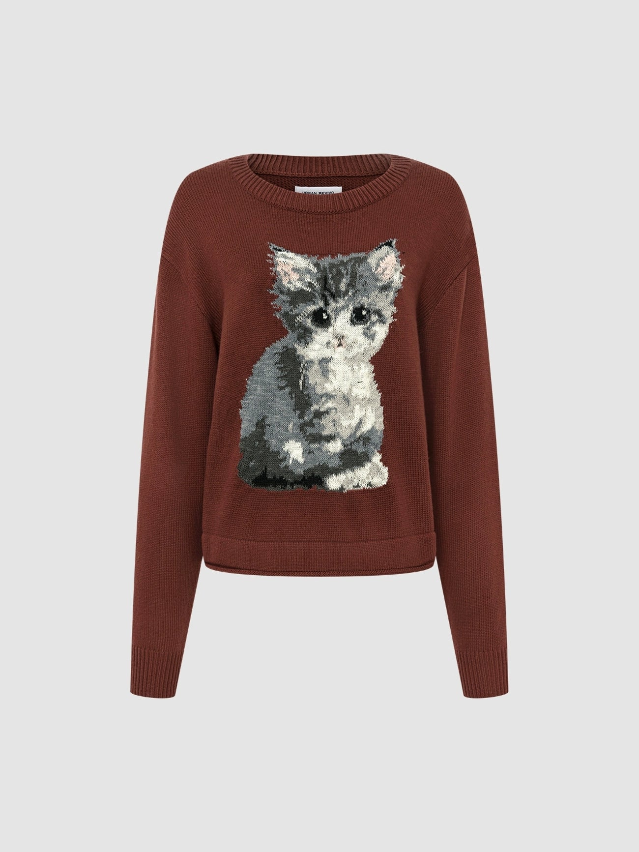 Kitten Printed Knitted T-Shirts