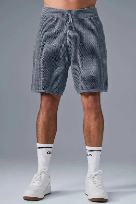 Open-Knit Short - Steel Grey