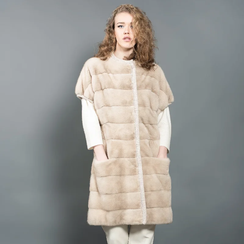 Mink Fur Vest beige