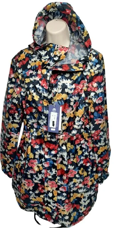 Rain Coat - Navy Floral