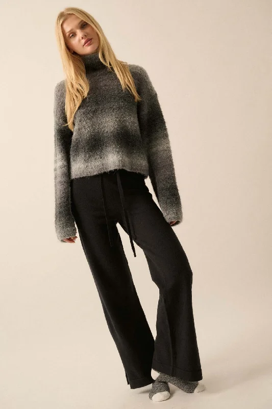 Promise the Label Brushed Knit Split-Hem Pants