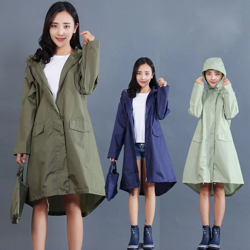 Raincoat Women 2019 Fashion Ladies Rain Coat