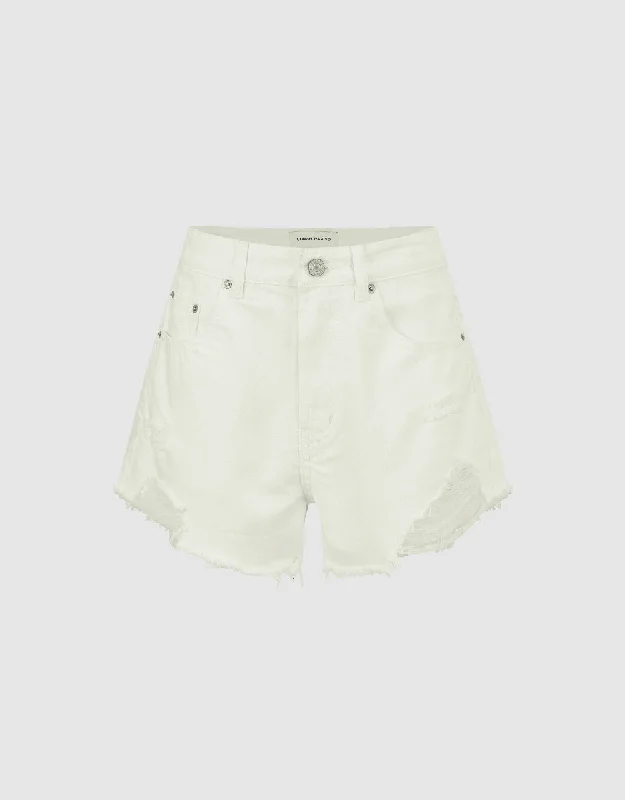 Raw Hem Denim Shorts