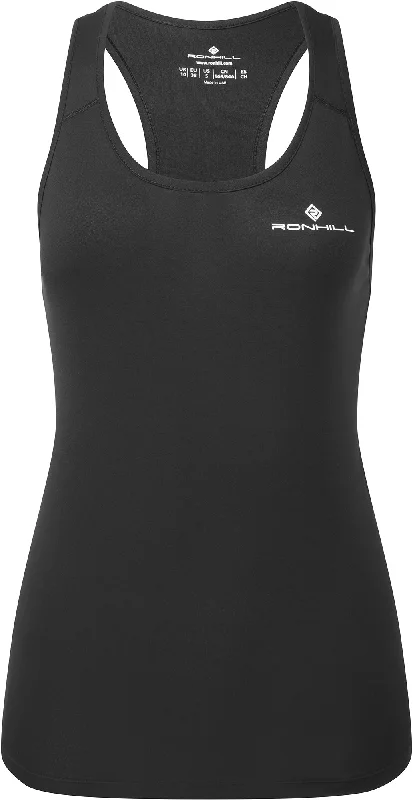 women's t-shirts purple -Ronhill Core Womens Running Vest Tank Top - Black