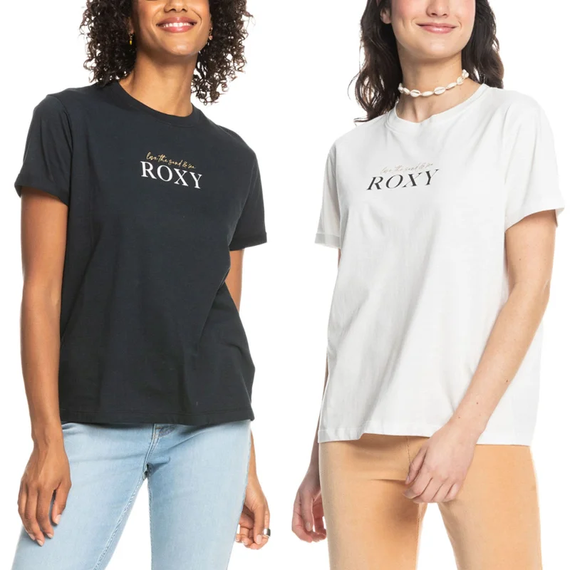 Roxy Womens Noon Ocean Short Sleeve Crew Neck T-Shirt