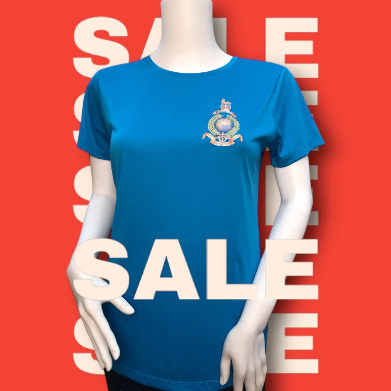 Royal Marines Ladies Cool Gym T-Shirt - SAPPHIRE