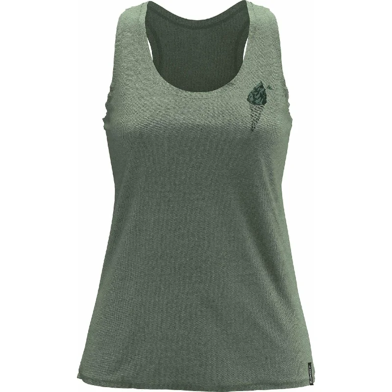 women's t-shirts green -Scott 10 Casual Slub Womens Cycling Vest Tank Top - Green