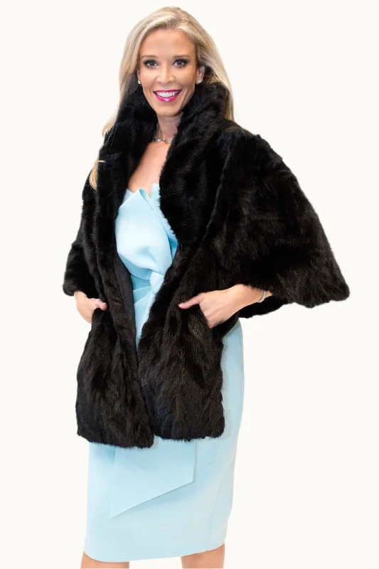 Sectioned Mink Fur Stole