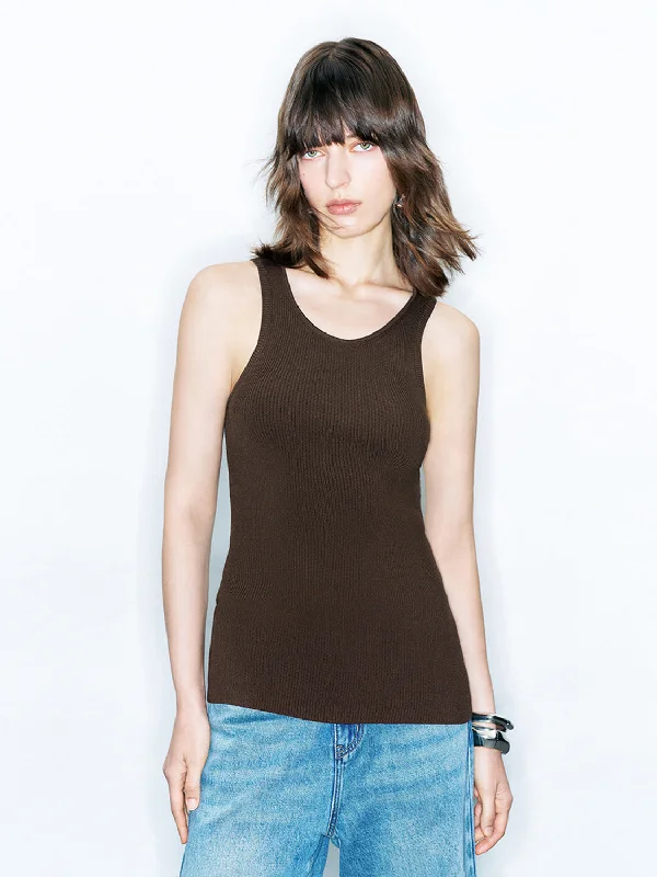 Sleeveless Knitted T-Shirts