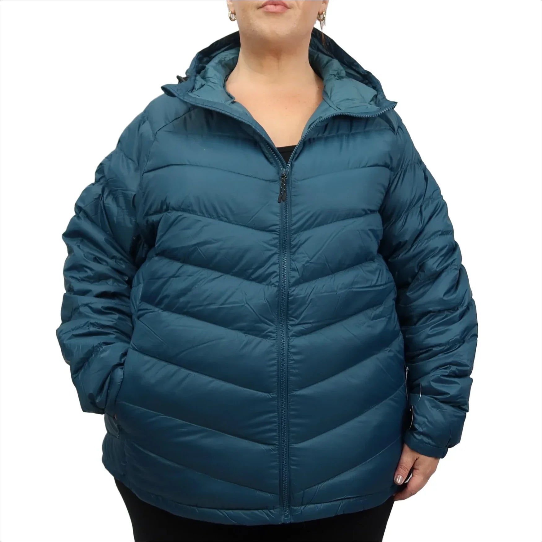 Snow Country Outerwear Women’s Plus Size Packable Down Jacket Hooded 1X-6X