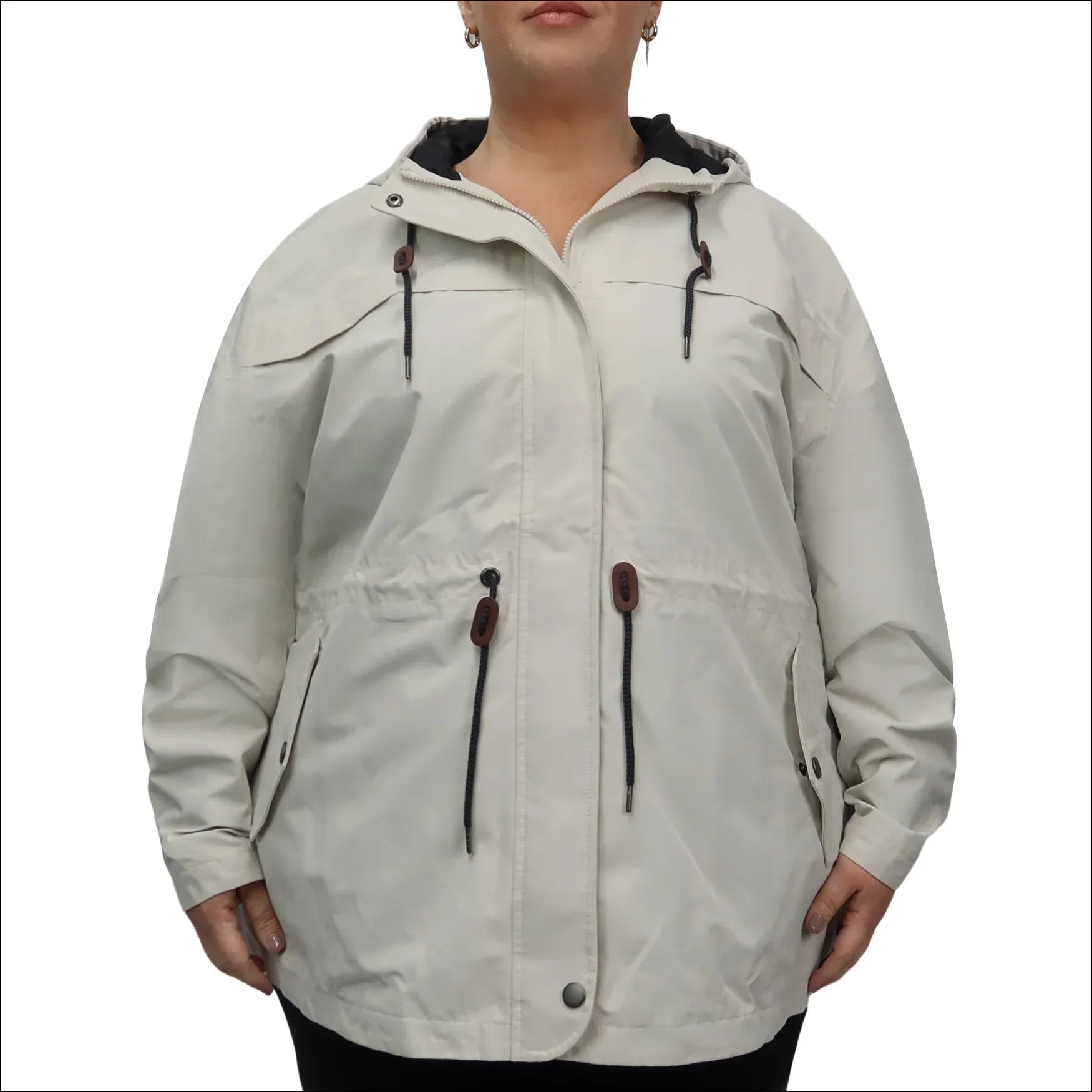 oversized women's raincoat -Women’s Plus Size Manchester Waterproof 2X-6X Rain Jacket