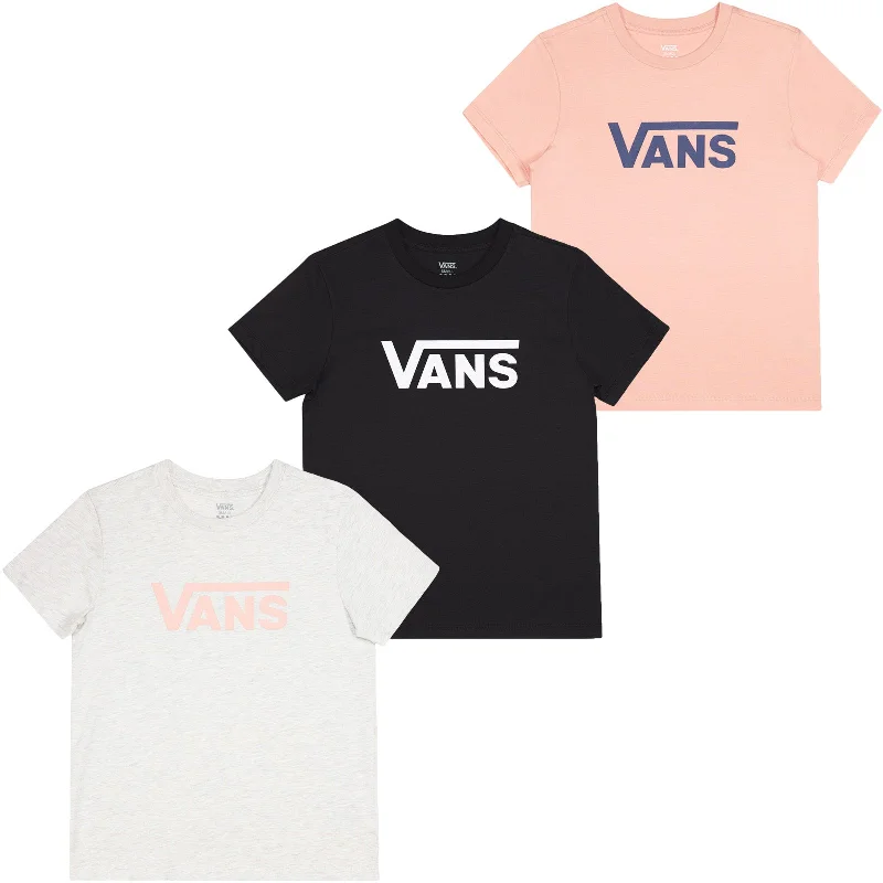 women's t-shirts trendy -Vans Womens Drop V Crew Neck T-Shirt