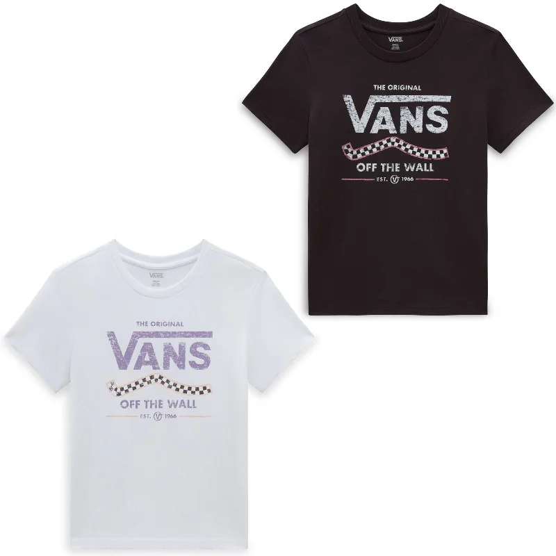 women's t-shirts casual wear -Vans Womens Lokkit Short Sleeve T-Shirt