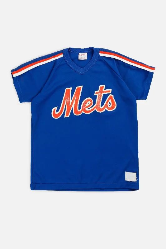 women's t-shirts with U-neck -Vintage NY Mets MLB Tee - Women's XS