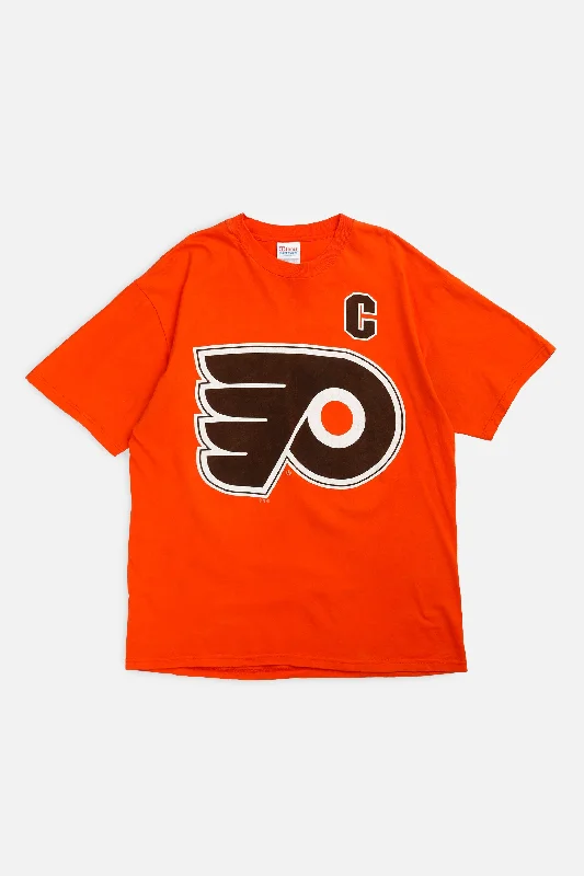 women's t-shirts easy care -Vintage Philadelphia Flyers NHL Tee - M