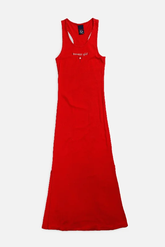 women's t-shirts high quality -Vintage Tommy Maxi Dress - M