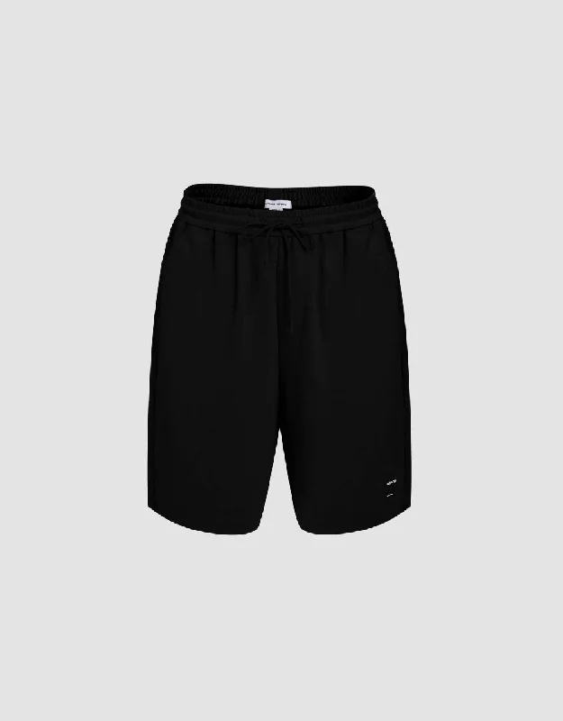 Drawstring Waist Knitted Shorts