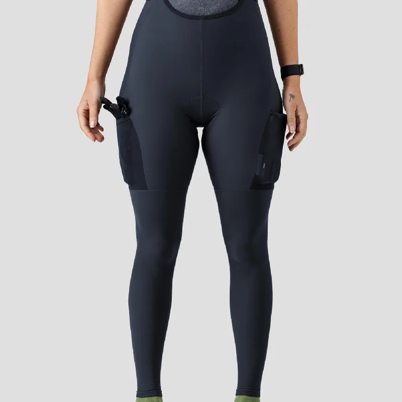 Women's Droptail Thermal Cargo Bib Tight - Midnight Blue