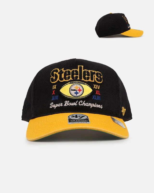 47 Brand Pittsburgh Steelers 'NFL Trophy Case' Premium Hitch Snapback Black/Yellow