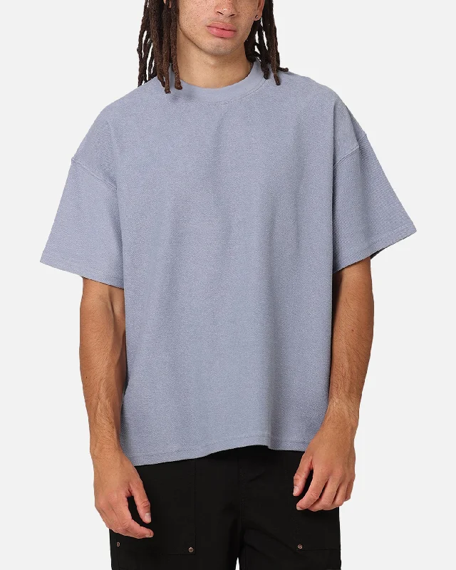 Carre Terry Oversized T-Shirt Blue