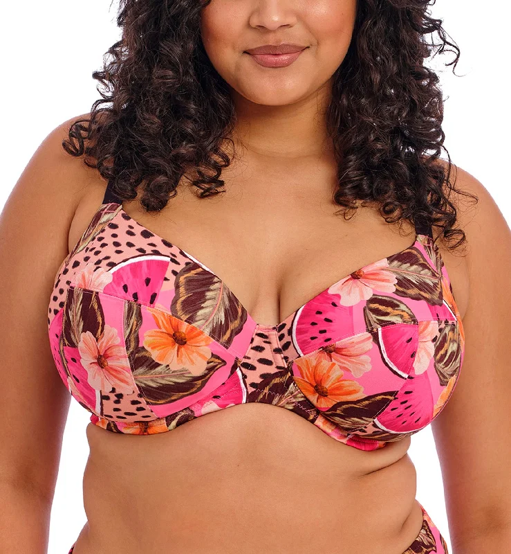 Elomi Cabana Nights Plunge Underwire Bikini Top (ES801602) - Multi