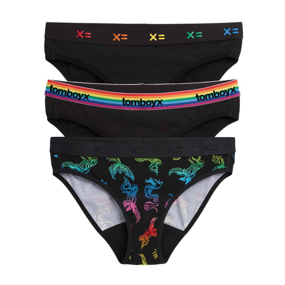 First Line Period Bikini 3-Pack - Rainbow Phoenix