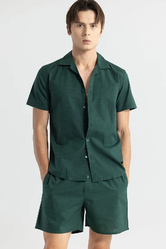 linane Dark Green Linen Co-Ords