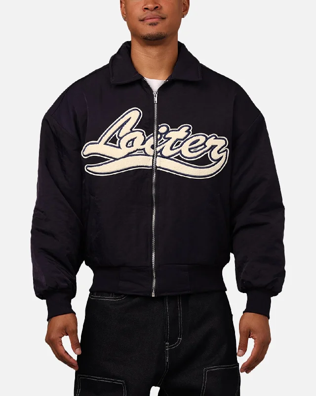 Loiter Pitch Varsity Jacket Navy