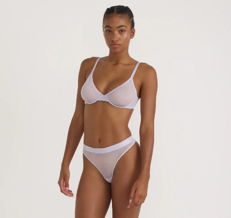 Mesh Unlined Demi Bra