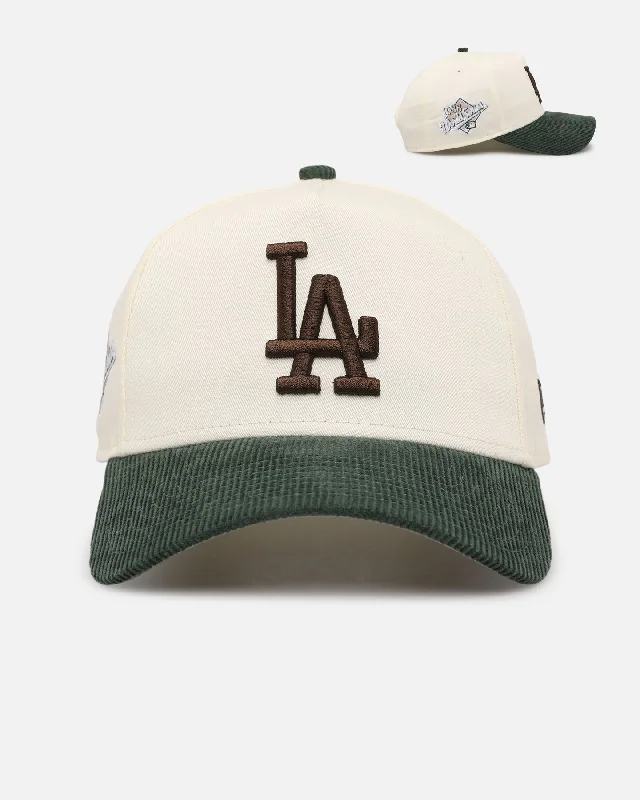 New Era Los Angeles Dodgers 'Chrome White Green' Corduroy Visor 9FORTY A-Frame Snapback Chrome