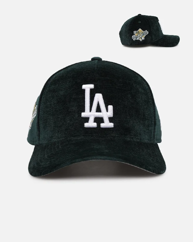 New Era Los Angeles Dodgers 'Plush Chenille' 9FORTY A-Frame Snapback Dark Green