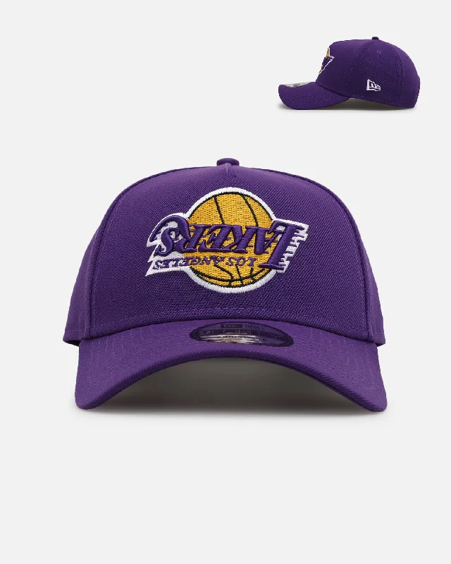 New Era Los Angeles Lakers 'Upside Down NBA' 9FORTY A-Frame Snapback Purple