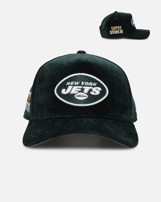 New Era New York Jets 'Plush Chenille' 9FORTY A-Frame Snapback Dark Green