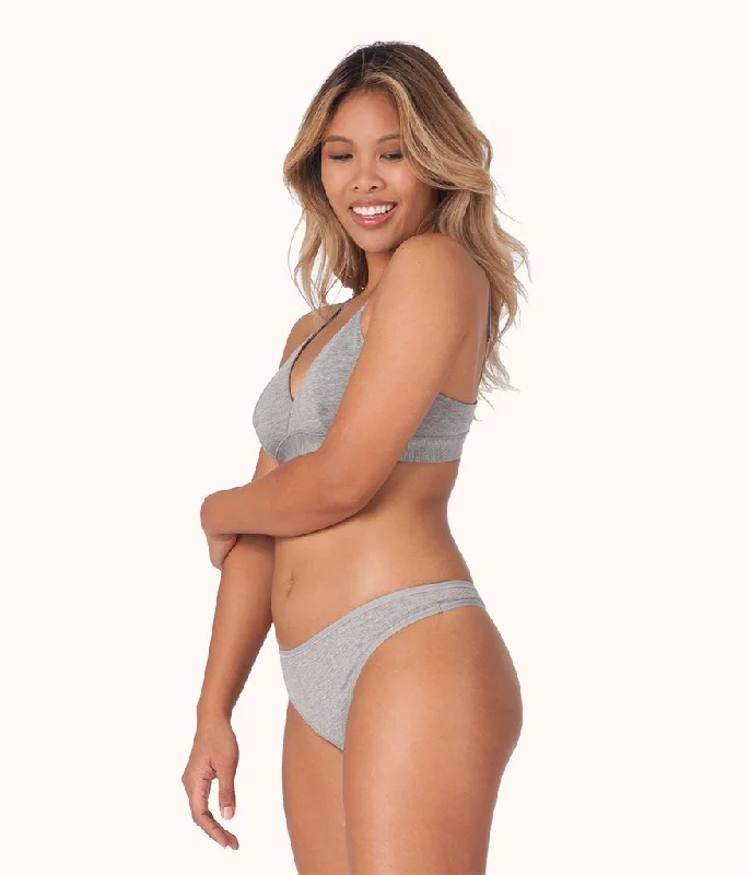 The Cotton Thong: Heather Gray