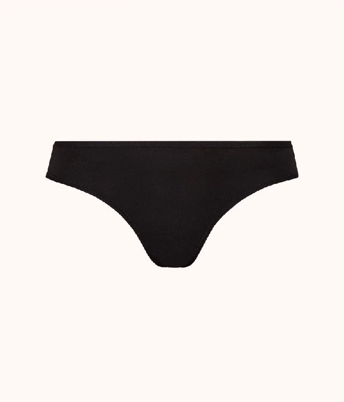 The Cotton Thong: Jet Black